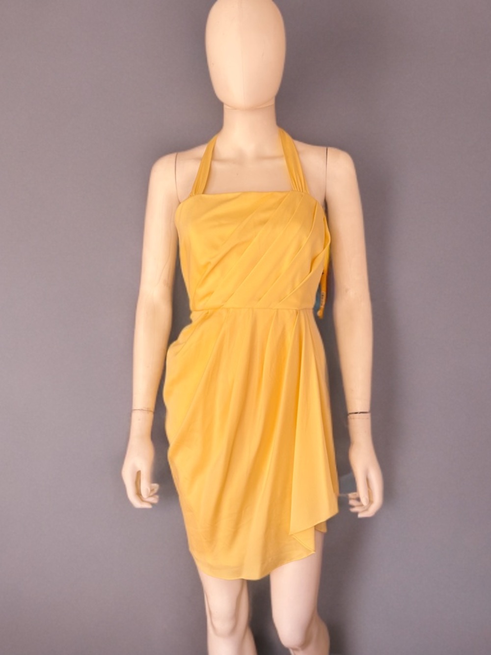 Alice + Olivia Yellow Halter Mini Dress -NWT